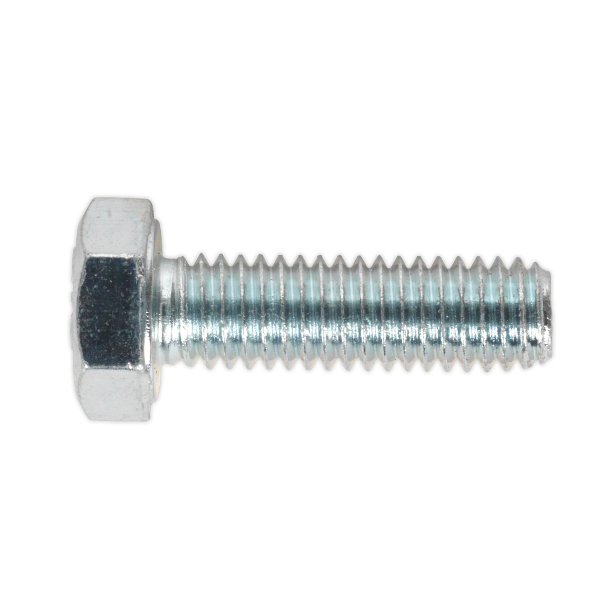 Sealey SS620 8.8 Zinc Plated HT Setscrew M6 x 20mm, DIN 933 - Pack of 50