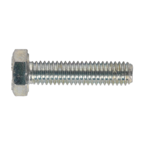 Sealey SS625 8.8 Zinc Plated HT Setscrew M6 x 25mm, DIN 933 - Pack of 50