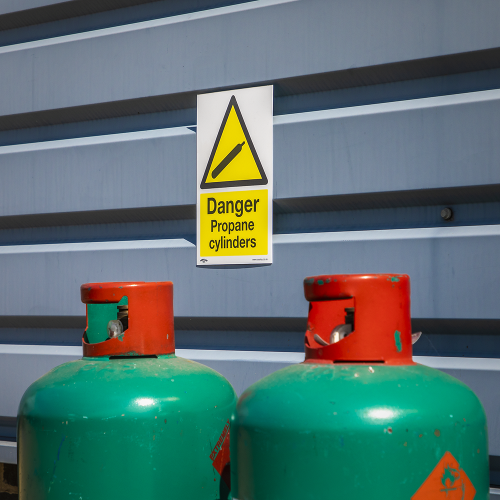 Sealey SS62P1 Worksafe® Danger Propane Cylinders Safety Sign - Rigid Plastic - additional view 4