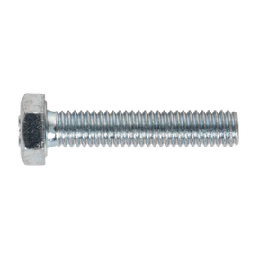 Sealey SS630 8.8 Zinc Plated HT Setscrew M6 x 30mm, DIN 933 - Pack of 50