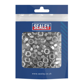 Sealey SS6 Stainless Steel Nut M6 x 1mm pitch, DIN 934 - Pack of 100