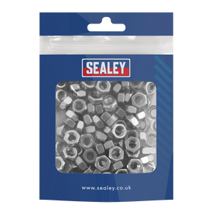 Sealey SS6 Stainless Steel Nut M6 x 1mm pitch, DIN 934 - Pack of 100