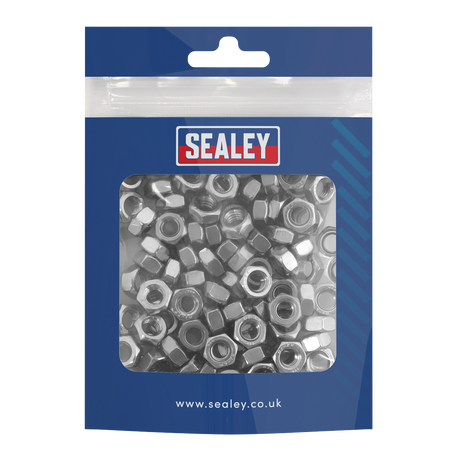 Sealey SS6 Stainless Steel Nut M6 x 1mm pitch, DIN 934 - Pack of 100