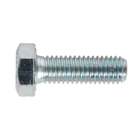 Sealey SS825 8.8 Zinc Plated HT Setscrew M8 x 25mm, DIN 933 - Pack of 50