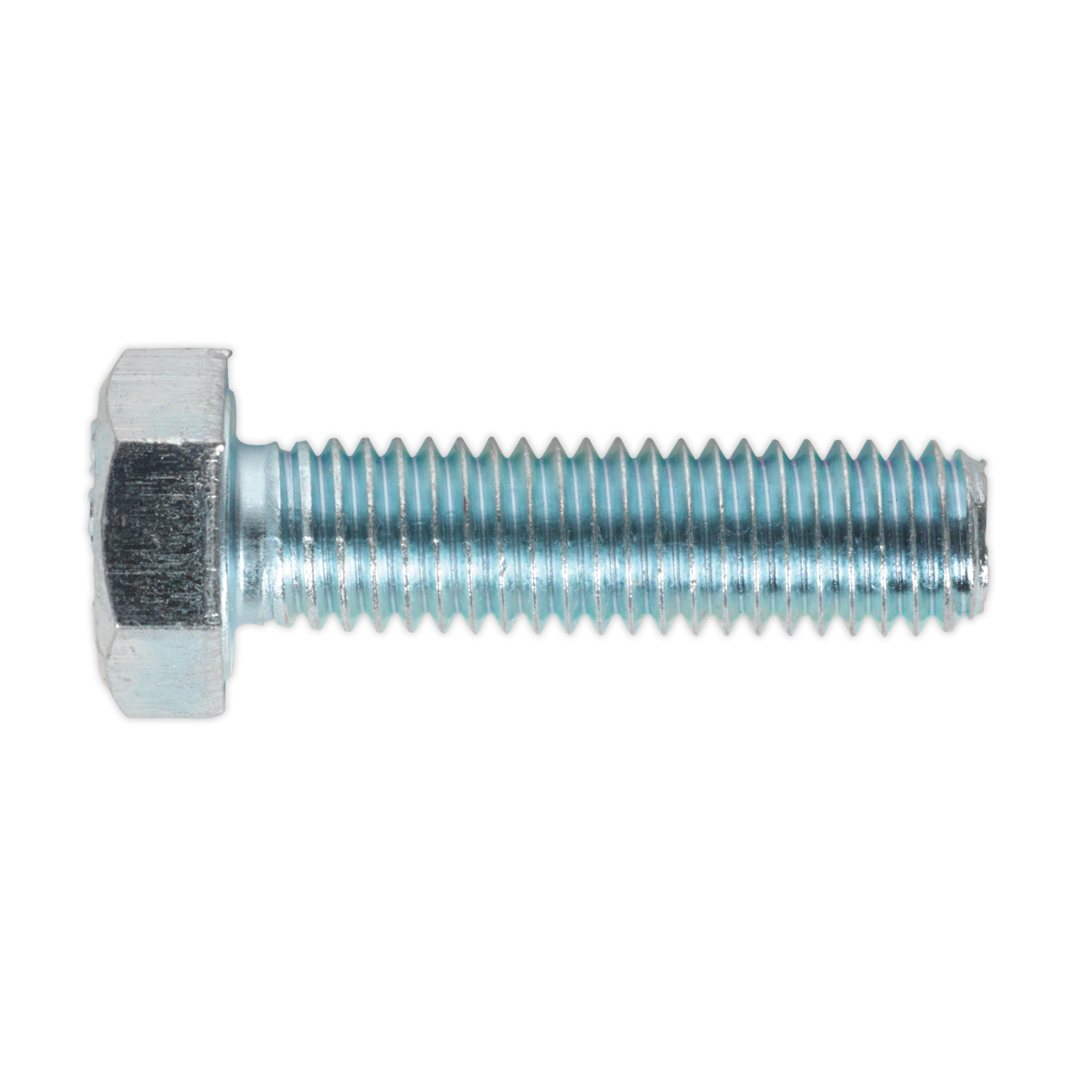 Sealey SS830 8.8 Zinc Plated HT Setscrew M8 x 30mm, DIN 933 - Pack of 50