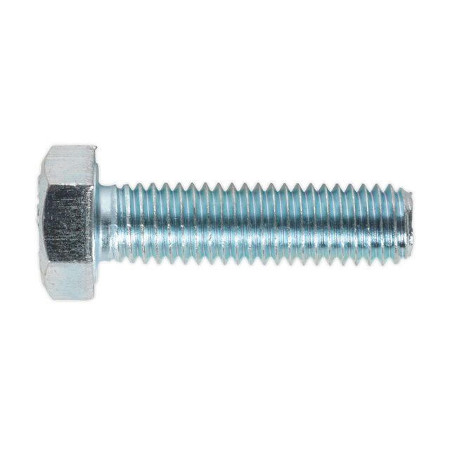 Sealey SS830 8.8 Zinc Plated HT Setscrew M8 x 30mm, DIN 933 - Pack of 50