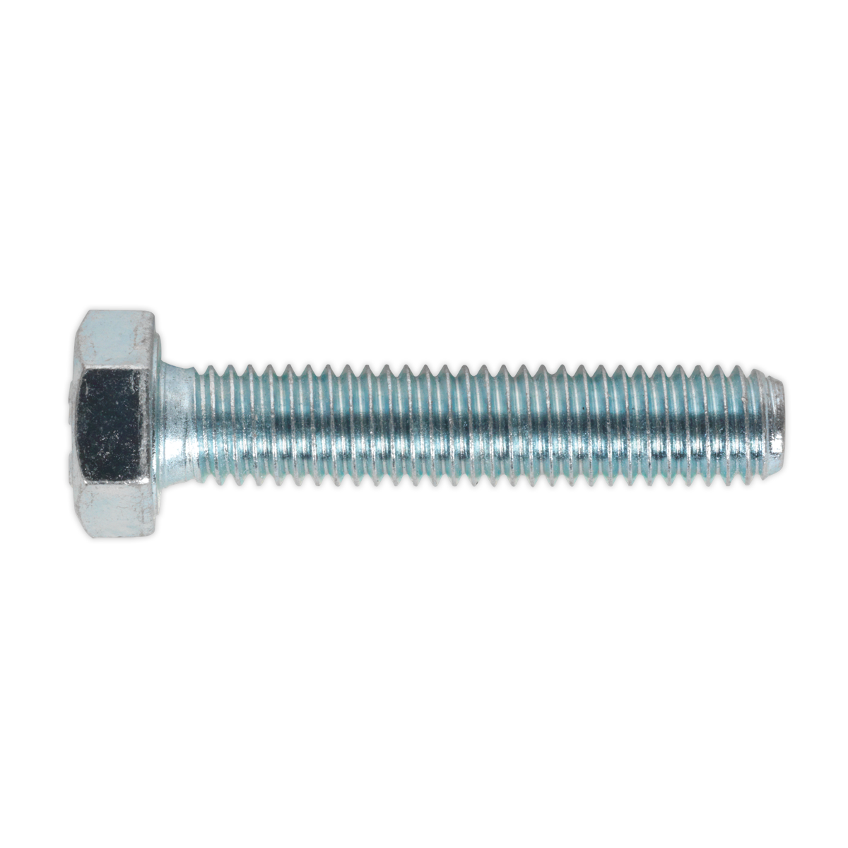 Sealey SS840 8.8 Zinc Plated HT Setscrew M8 x 40mm, DIN 933 - Pack of 50