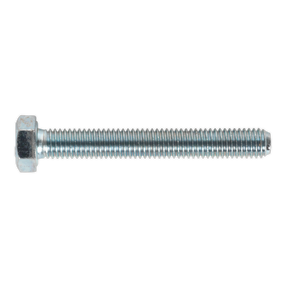 Sealey SS860 8.8 Zinc Plated HT Setscrew M8 x 60mm, DIN 933 - Pack of 50