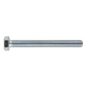 Sealey SS875 8.8 Zinc Plated HT Setscrew M8 x 75mm, DIN 933 - Pack of 25