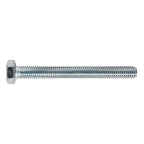 Sealey SS875 8.8 Zinc Plated HT Setscrew M8 x 75mm, DIN 933 - Pack of 25
