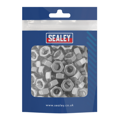Sealey SS8 Stainless Steel Full Nut M8 x 1.25mm pitch, DIN 934 - Pack of 100