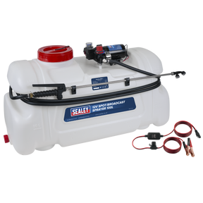 Sealey SS98 12V Spot/Broadcast Sprayer with Dual Lance & Chemical-Resistant Tank 100L