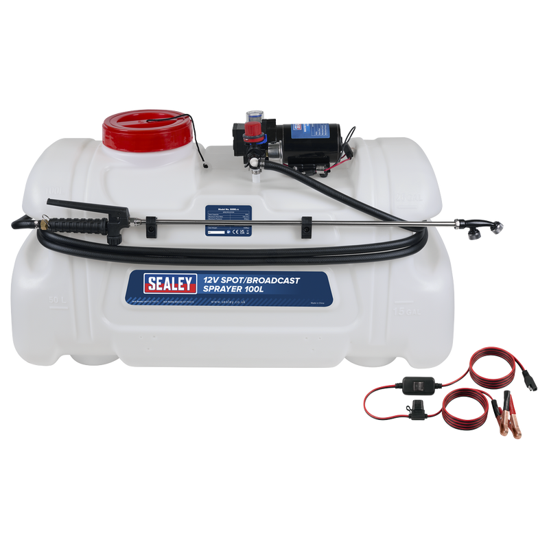 Sealey SS98 12V Spot/Broadcast Sprayer with Dual Lance & Chemical-Resistant Tank 100L - additional view 3