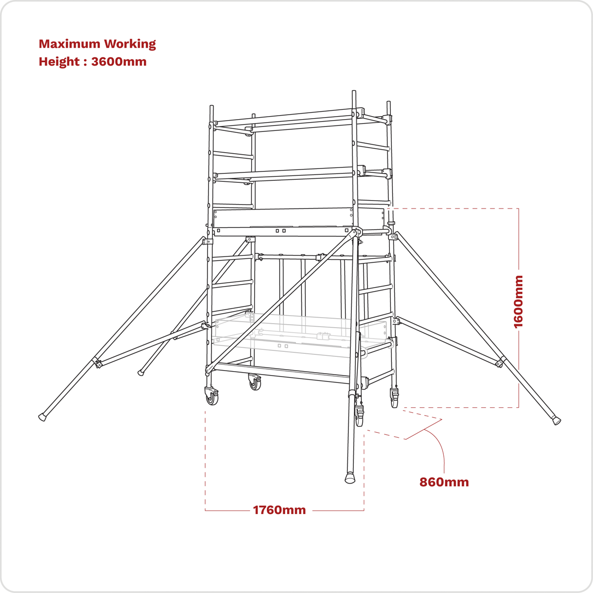 Sealey SSCL1 Platform Scaffold Tower Combo EN 1004 -1 - additional view 5