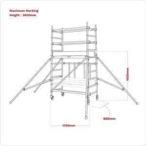 Sealey SSCL1 Platform Scaffold Tower Combo EN 1004 -1 - additional view 5