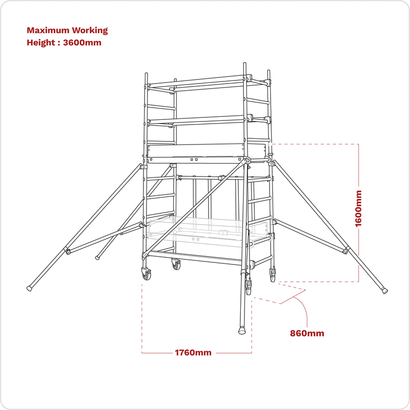Sealey SSCL1 Platform Scaffold Tower Combo EN 1004 -1 - additional view 5