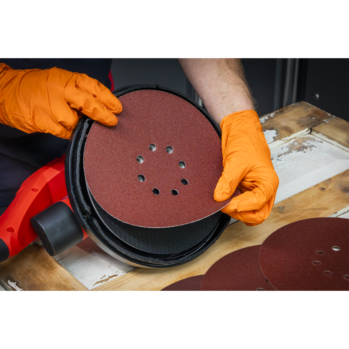Sealey SSD05 225mm Hook-and-Loop Sanding Disc Set 5pc - additional view 5