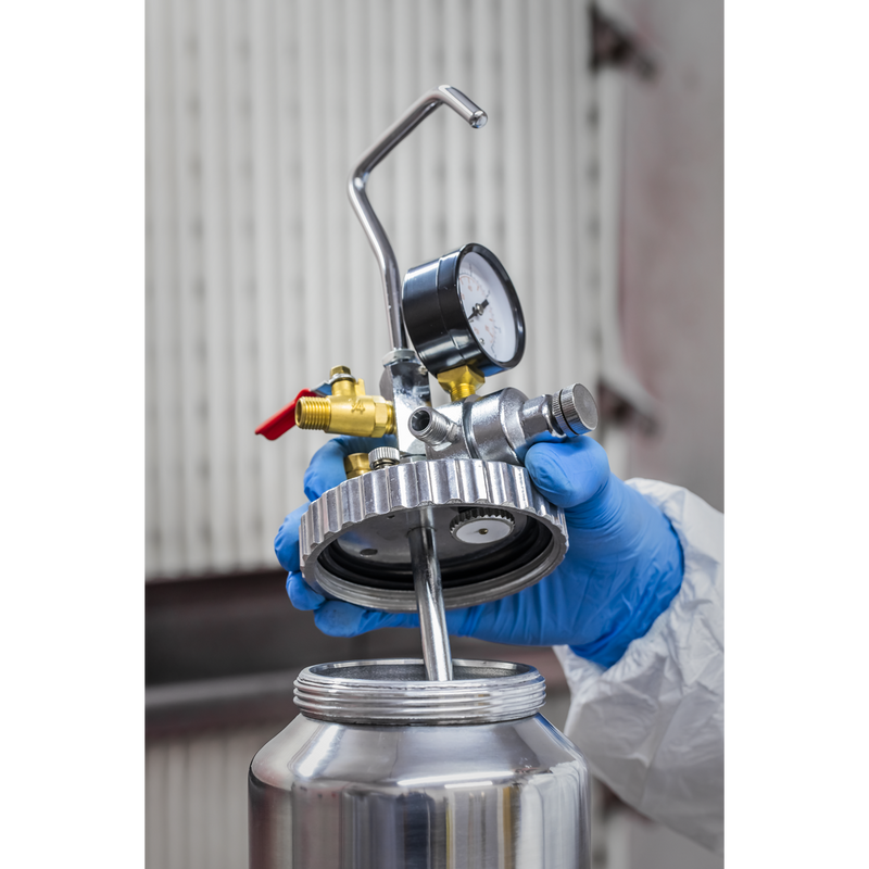 Sealey SSG1P Pressure Pot System with Spray Gun & Hoses 1.8mm Set-Up - additional view 13