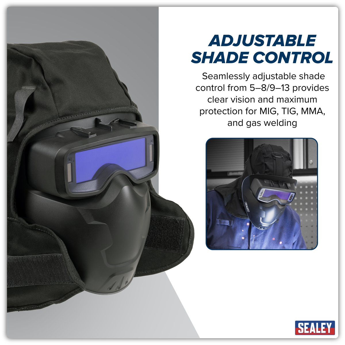 Sealey SSP102 Auto Darkening Welding Goggles Shade 9-13 - additional view 3