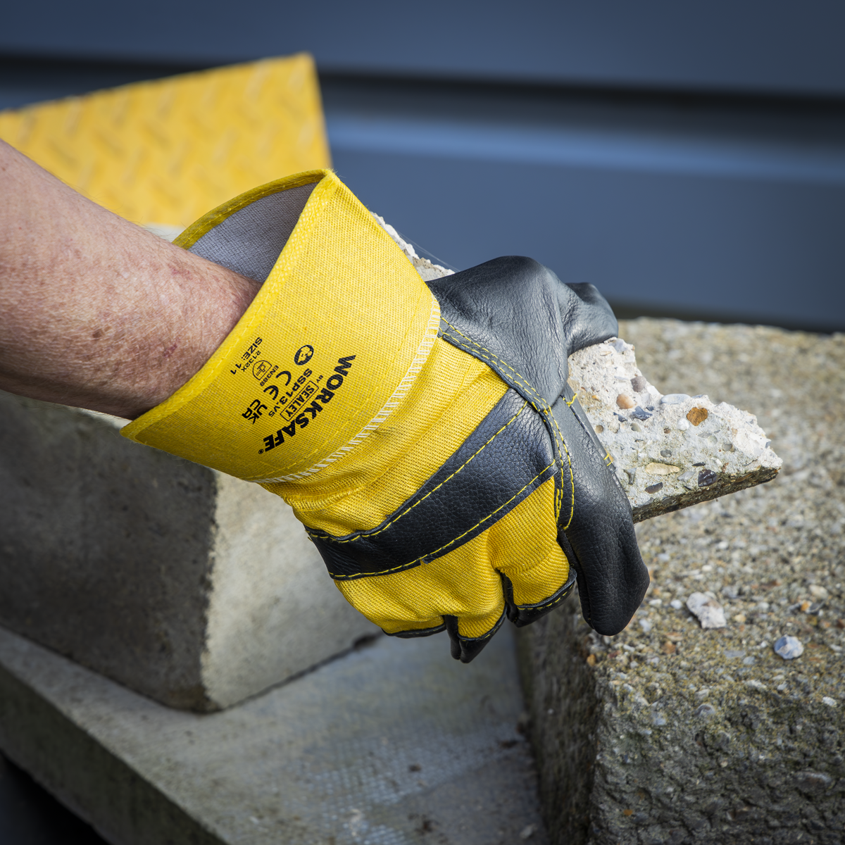 Sealey SSP13/6 Worksafe® Rigger's Gloves with Hide Palm - Pack of 6 Pairs - additional view 7