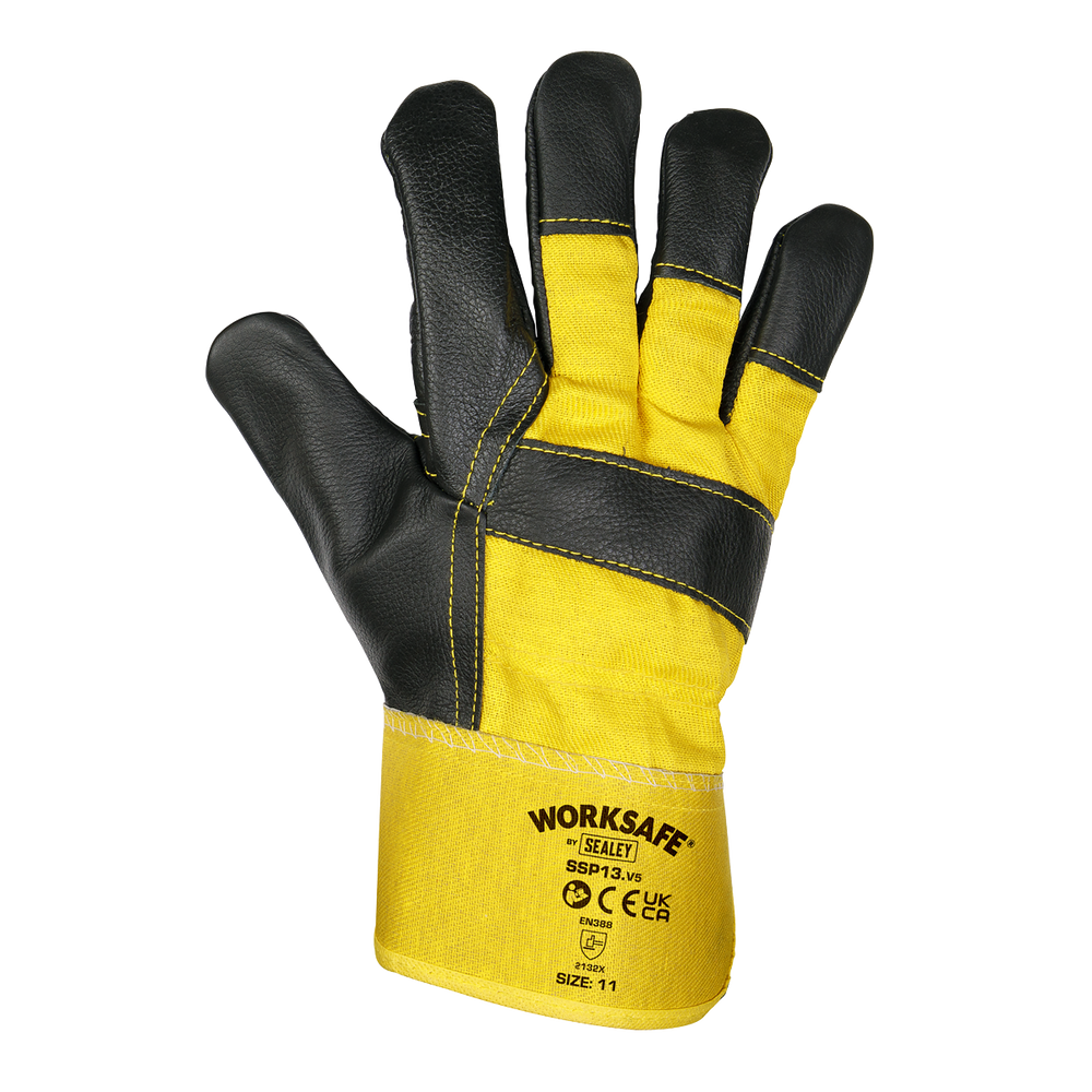 Sealey SSP13 Worksafe® Rigger's Gloves with Hide Palm - Pair - additional view 9
