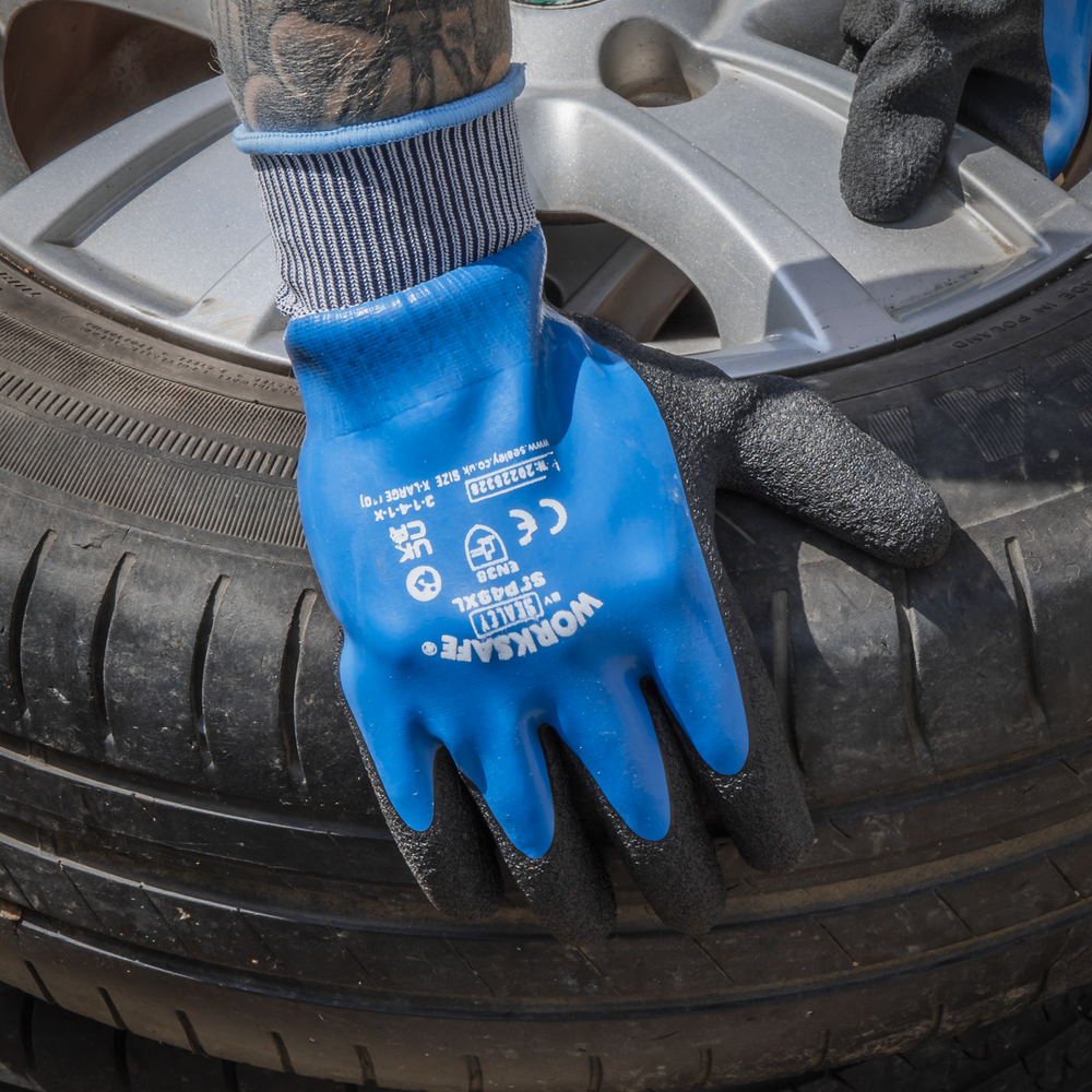 Sealey SSP49XL/6 Worksafe® Waterproof Latex Gloves, X-Large - Pack of 6 Pairs - additional view 6