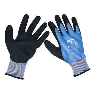 Sealey SSP49XL Worksafe® Waterproof Latex Gloves, X-Large - Pair