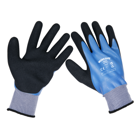 Sealey SSP49XL Worksafe® Waterproof Latex Gloves, X-Large - Pair