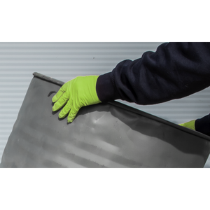 Sealey SSP54XL Diamond Grip Extra-Thick Nitrile Powder-Free Gloves, Hi-Vis Green, X-Large - Pack of 50 - additional view 7