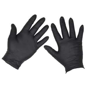 Sealey SSP60L Extra-Thick Powder-Free Disposable Nitrile Gloves, Large - Pack of 100