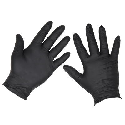 Sealey SSP60L Extra-Thick Powder-Free Disposable Nitrile Gloves, Large - Pack of 100