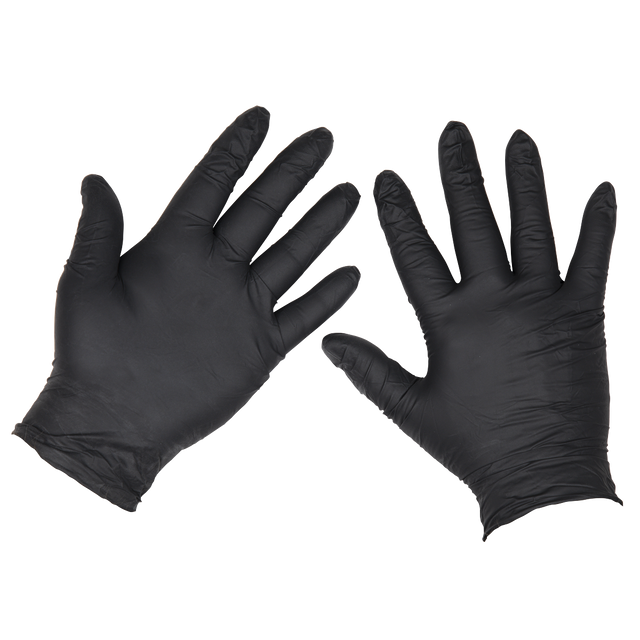 Sealey SSP60L Extra-Thick Powder-Free Disposable Nitrile Gloves, Large - Pack of 100