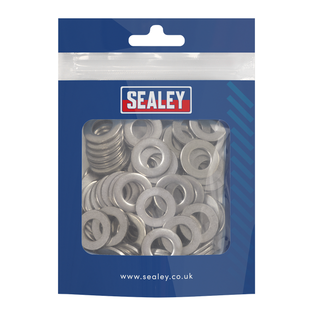 Sealey SSW10 Stainless Steel Flat Washer M10 A2, DIN 125 - Pack of 100