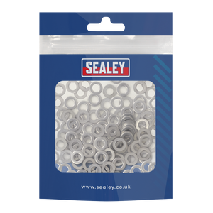 Sealey SSW5 Stainless Steel Flat Washer M5 A2, DIN 125 - Pack of 100