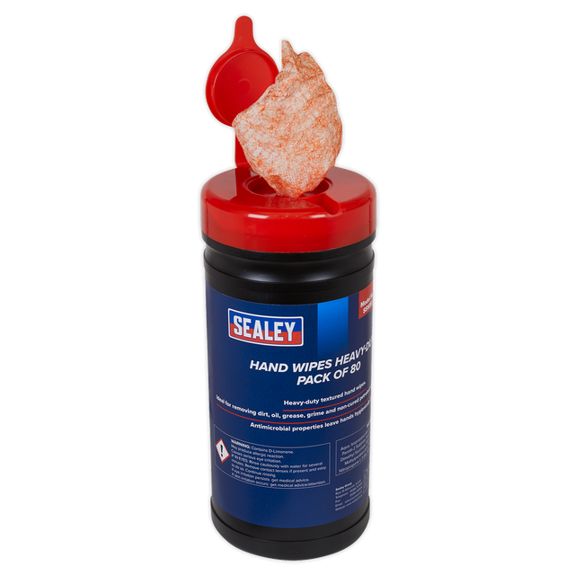 Sealey SSW80 Heavy-Duty Hand Wipes - Pack of 80