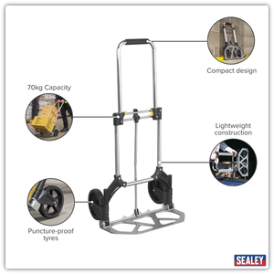 Sealey ST33 Aluminium Folding Sack Truck 70kg Capacity - additional view 4