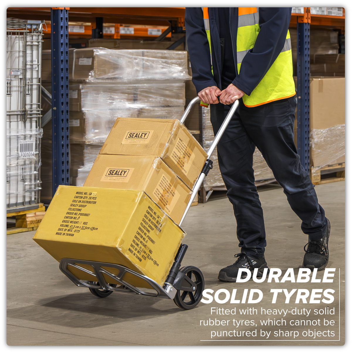 Sealey ST33 Aluminium Folding Sack Truck 70kg Capacity - additional view 3