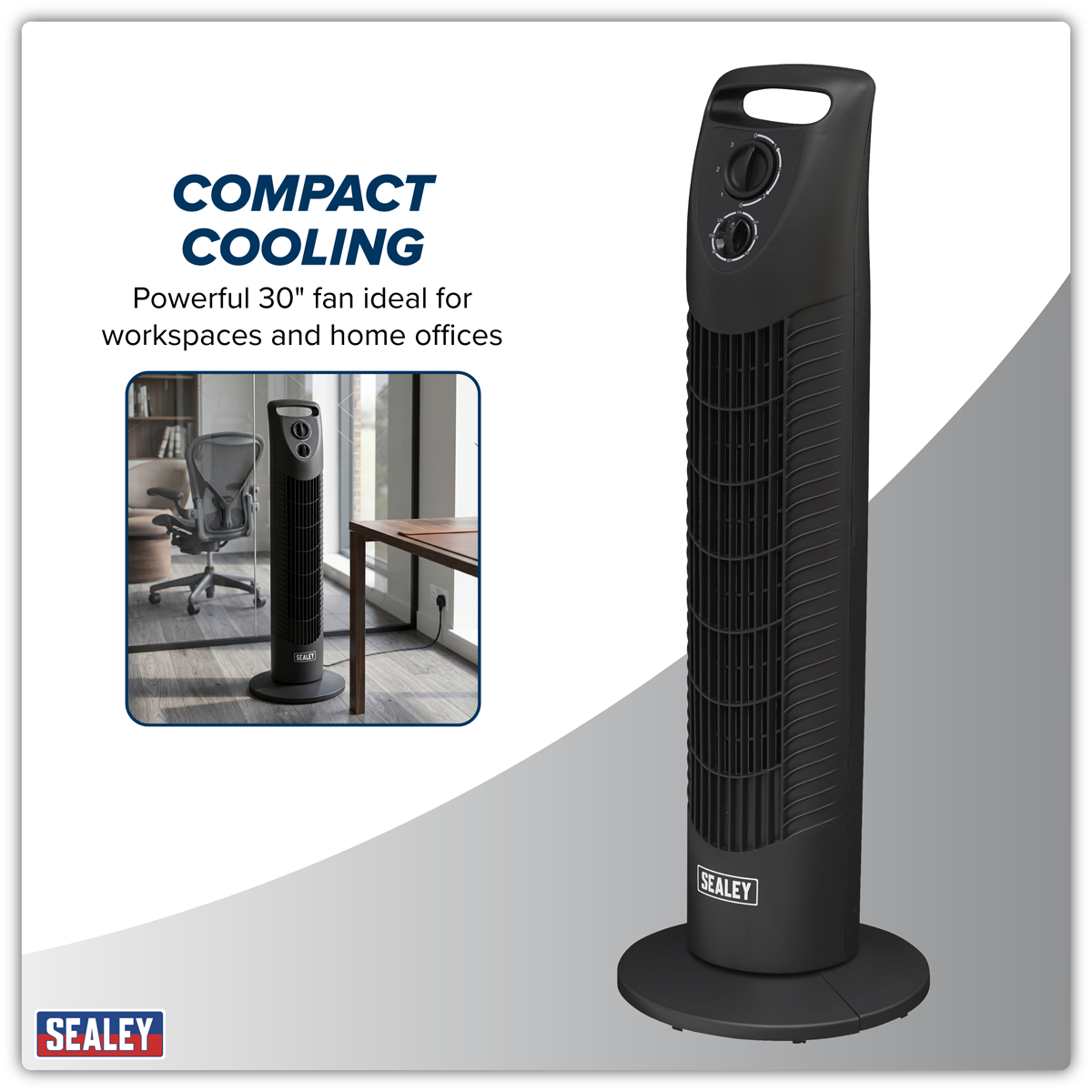 Sealey STF30 30" Oscillating Tower Fan 3-Speed 230V - additional view 4