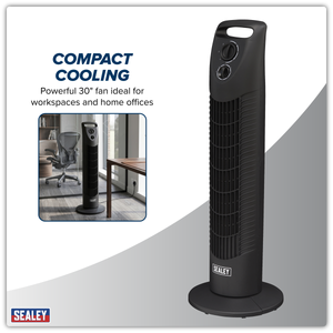 Sealey STF30 30" Oscillating Tower Fan 3-Speed 230V - additional view 4