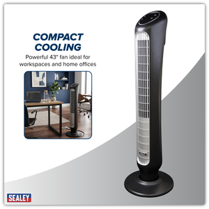 Sealey STF43Q 43" Quiet High Performance Oscillating Tower Fan 230V - additional view 11