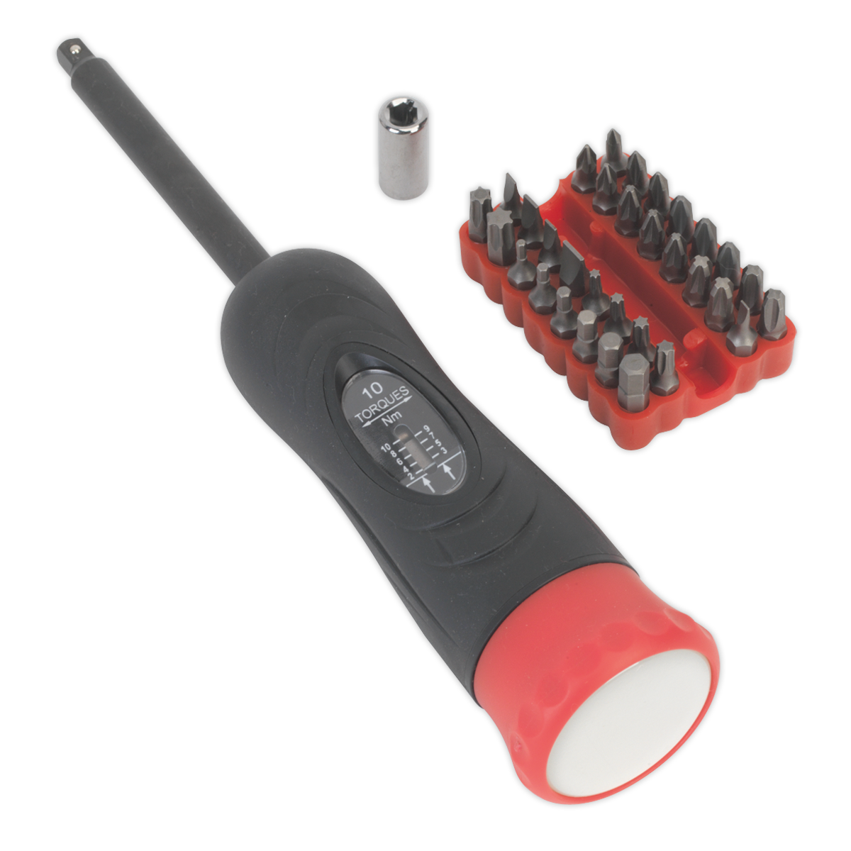 Sealey STS100 Premier Digital Torque Screwdriver Set 1/4"Sq Drive 2-10Nm 34pc
