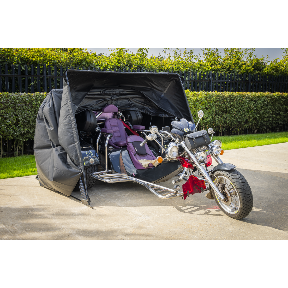 Sealey STSXL Trike/3 Motorcycle Garage Shelter 2100 x 3800 x 1900mm - additional view 5