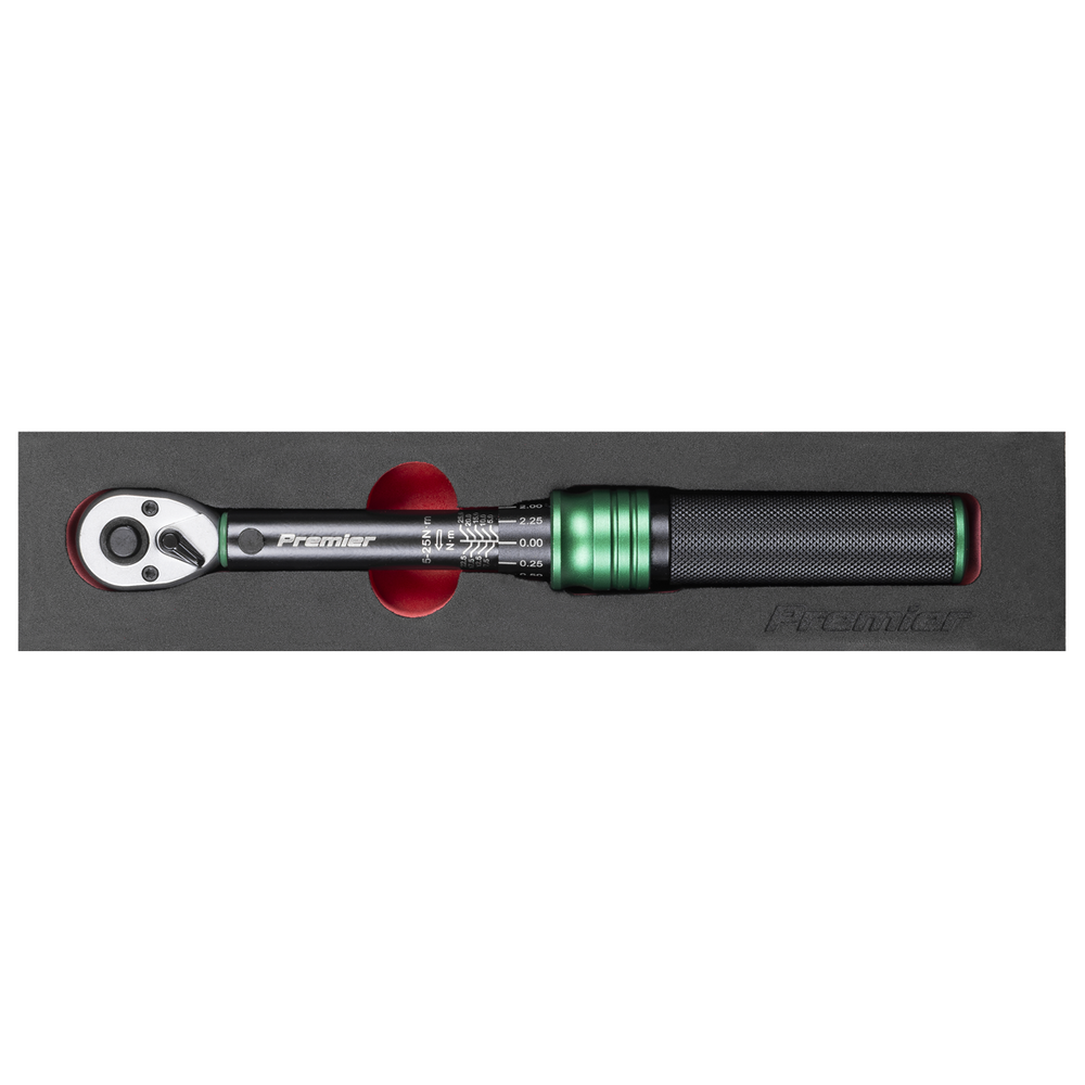 Sealey STW901B Premier Black Calibrated Micrometer Torque Wrench 1/4"Sq Drive 5-25Nm - additional view 8