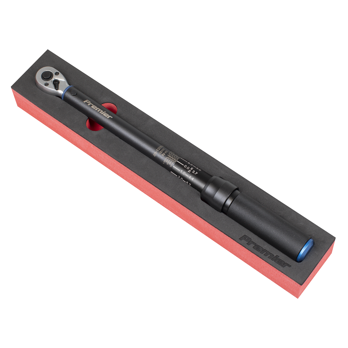 Sealey STW903B Torque Wrench Micrometer 3/8"Sq Drive Calibrated 20-120Nm - Premier Black - additional view 7