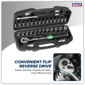 Sealey STW910B Premier Black Torque Wrench Set 1/4"Sq Drive 5-25Nm 33pc - additional view 12