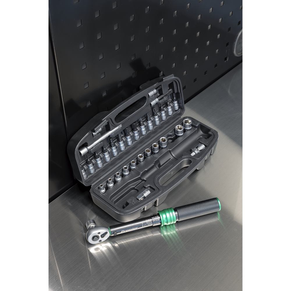 Sealey STW910B Premier Black Torque Wrench Set 1/4"Sq Drive 5-25Nm 33pc - additional view 13