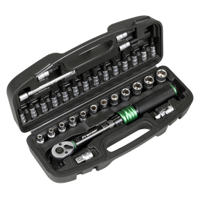 Sealey STW910B Premier Black Torque Wrench Set 1/4"Sq Drive 5-25Nm 33pc