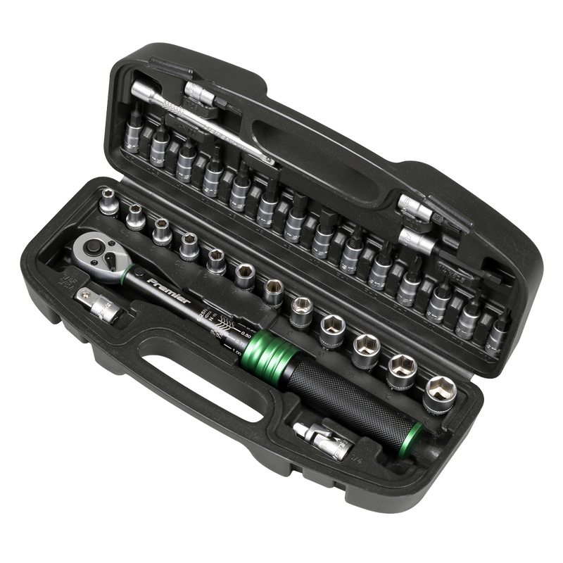 Sealey STW910B Premier Black Torque Wrench Set 1/4"Sq Drive 5-25Nm 33pc - additional view 11