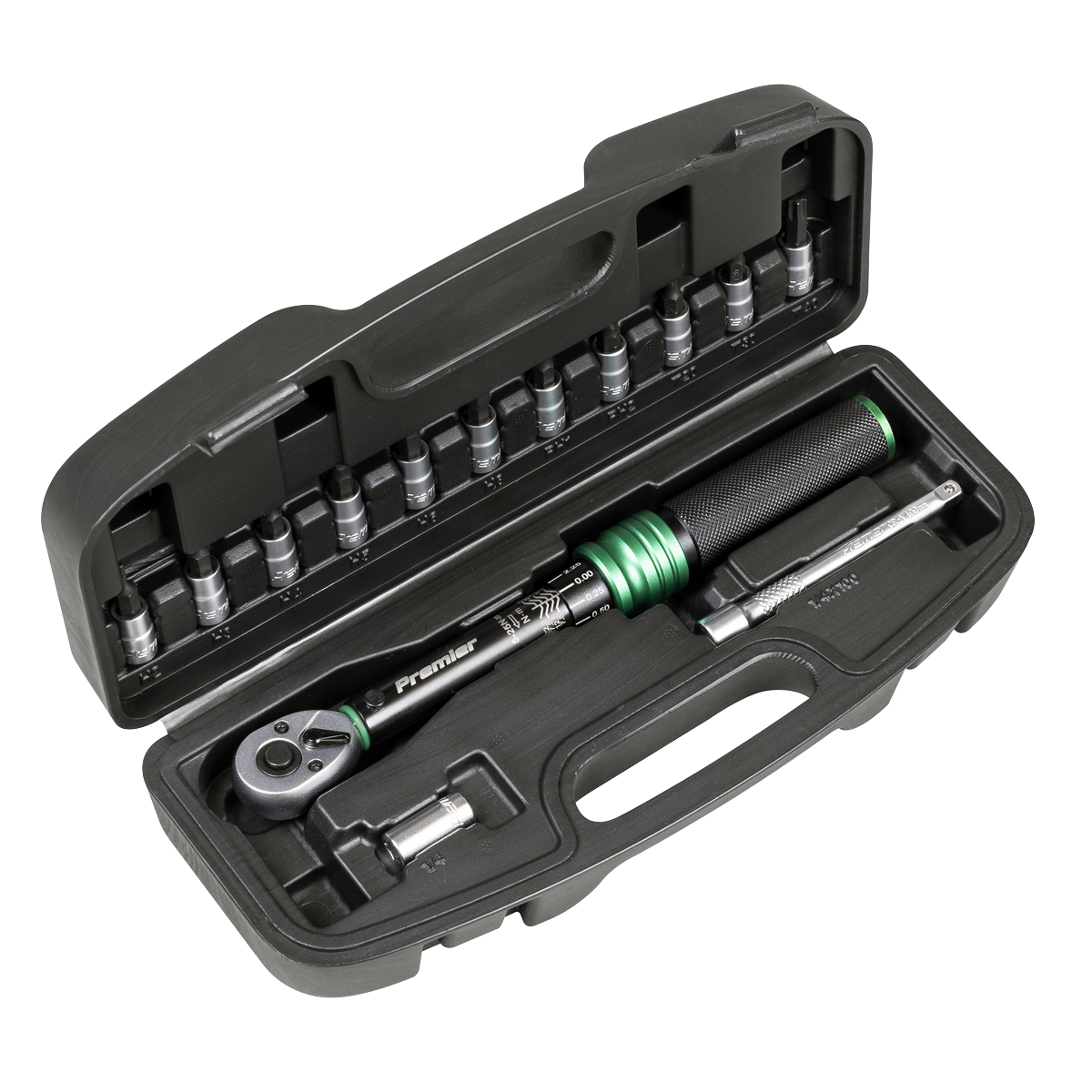 Sealey STW911B Torque Wrench Set 1/4"Sq Drive 5-25Nm 14pc