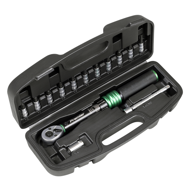 Sealey STW911B Torque Wrench Set 1/4"Sq Drive 5-25Nm 14pc